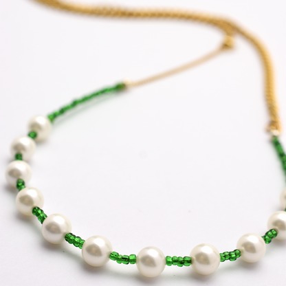 Green Pearl Beaded Belly Chain