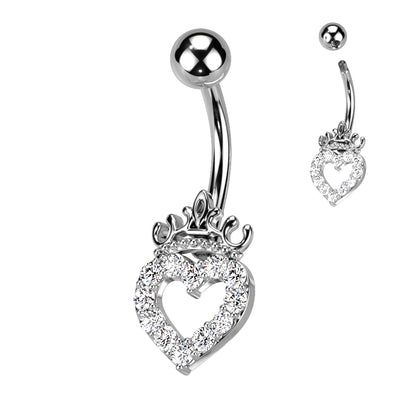 Red Queen of Hearts Belly Ring