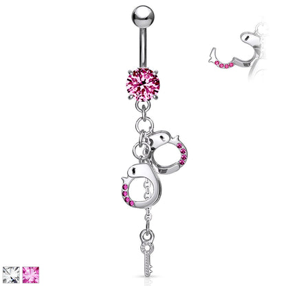 Dangly Handcuff Belly Ring