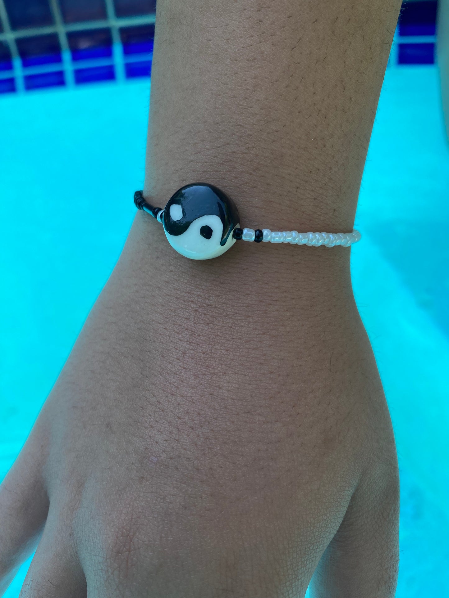 Yin Yang Beaded Bracelet