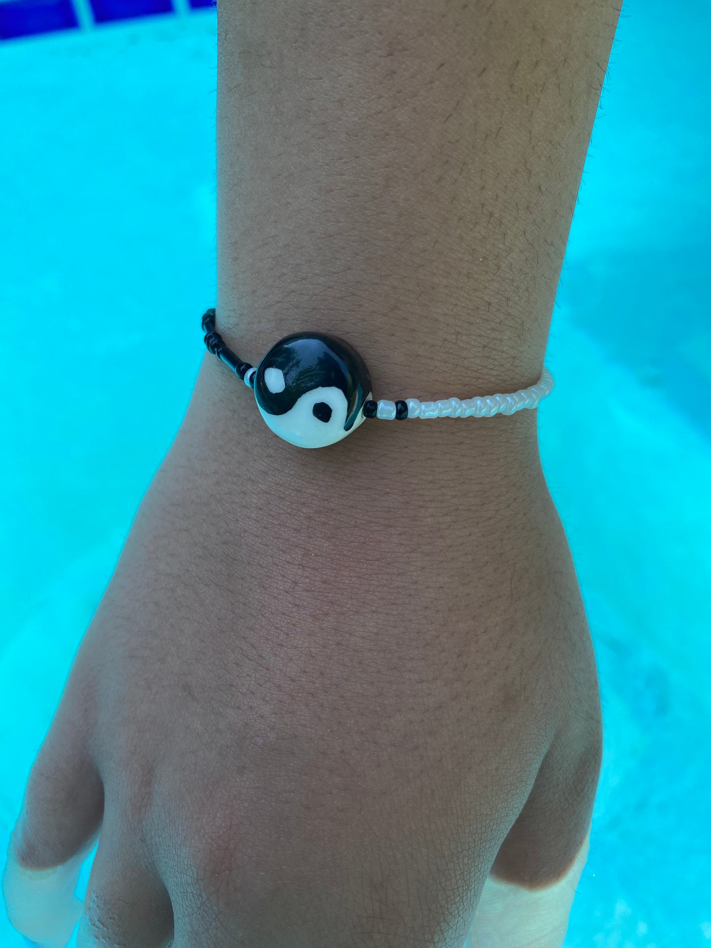 Yin Yang Beaded Bracelet